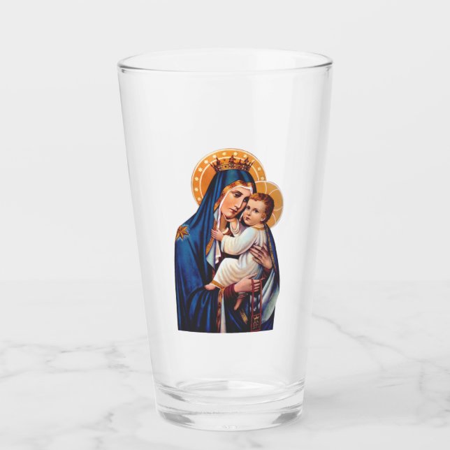 Copo De Pint Nossa Senhora do Carmo Arte Devocional (Frente)