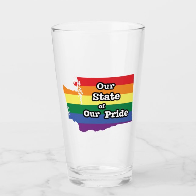 Copo De Pint Nosso Estado de Orgulho| Washington (Frente)