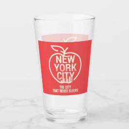 Copo De Pint NOVA IORQUE Big Apple Skyline Red Modern