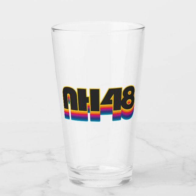 Copo De Pint Novo Hampshire 48 Arco-íris (Frente)