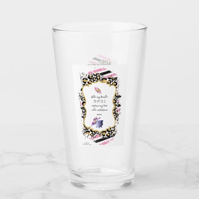 Copo De Pint Números de Grabovoi para Liberdade do Medo (Frente)