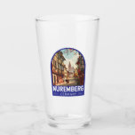 Copo De Pint Nuremberg Germany Viagem Art Vintage<br><div class="desc">Viagem de vetor de Nuremberga. Impressionante,  excitante,  colorido,  poderoso e trágico: Nuremberga refletiu a história alemã desde a Idade Média.</div>