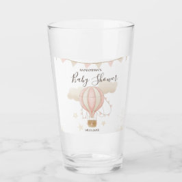 Copo De Pint Nuvens de Balões de Ar Quente Rosa