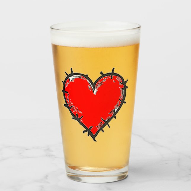 Copo De Pint O amor é  (Frente (Preenchido))