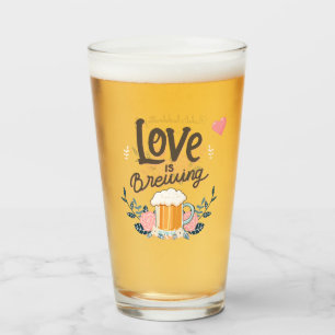Copo De Pint o amor é fazer cerveja de vidro