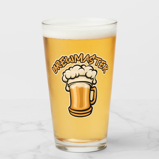 Copo De Pint O Brewmaster precisa de uma caneca de cerveja (Frente (Preenchido))