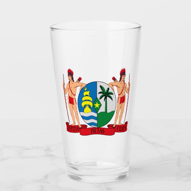 Copo De Pint O casaco de braços do Suriname (Frente)