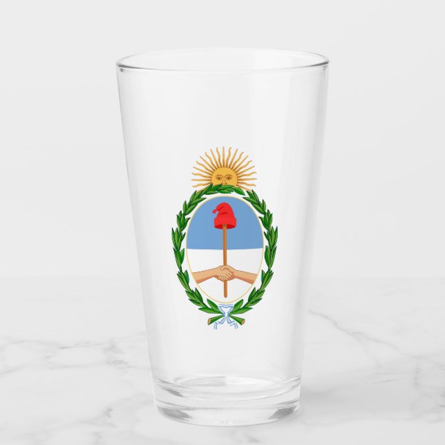 Copo De Pint O casaco de braços do Vidro Argentina (Frente)