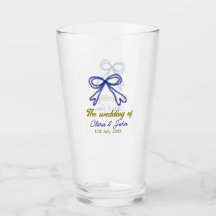 O casamento do casal marinho azul de ouro