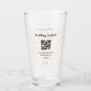 Copo De Pint O código QR de verificação do site de casamento pa