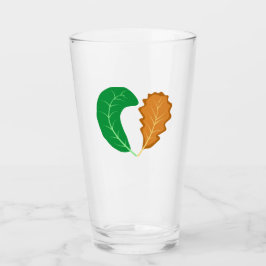Copo De Pint O Coração da Natureza Folhas verdes e marrons