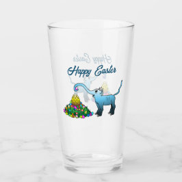 Copo De Pint O elefante azul coleta ovos de Páscoa