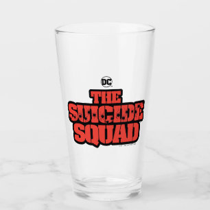 Copo De Pint O Esquadrão Suicida Logotipo vermelho e preto