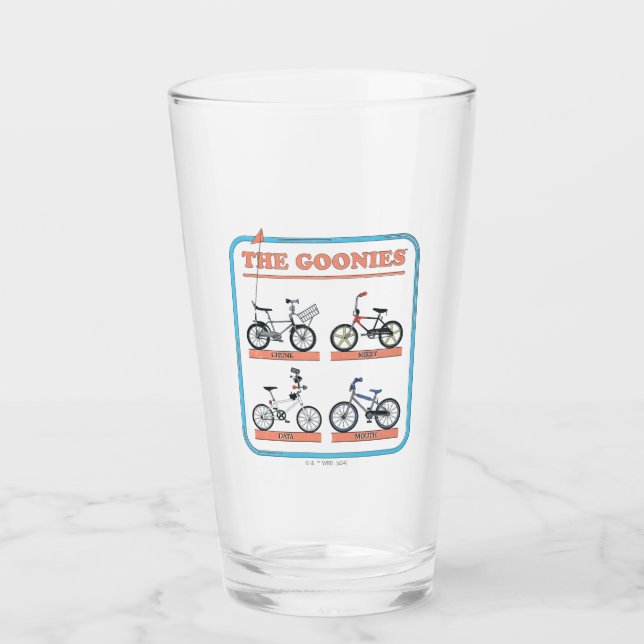 Copo De Pint O Gráfico de Bicicletas das Goonies (Frente)