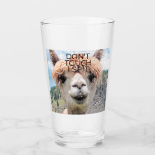 Copo De Pint O lama engraçado da alpaca não toca no eu cospe