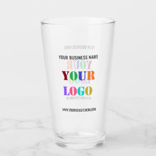 Copo De Pint O logotipo da sua empresa e o Modelo de vidro come