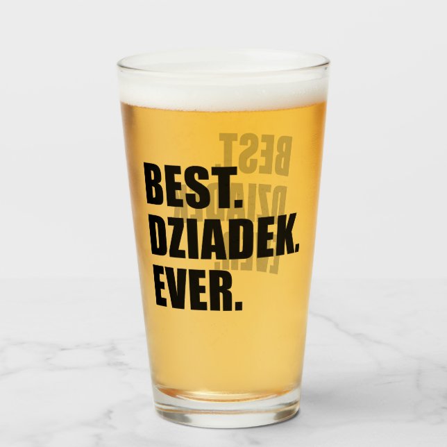 Copo De Pint O melhor Dziadek nunca (Frente (Preenchido))