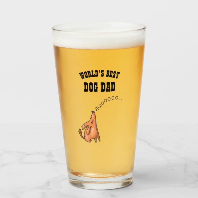 Copo De Pint O melhor PAI de DOG doado para pais cães (Frente (Preenchido))