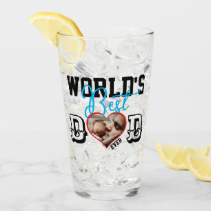 Copo De Pint O melhor Pai do mundo com vidro fotográfico