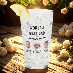 Copo De Pint O melhor Pai do mundo   Face de Bebê Personalizada