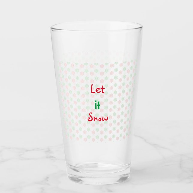 Copo De Pint O Natal deixou-o nevar. (Frente)