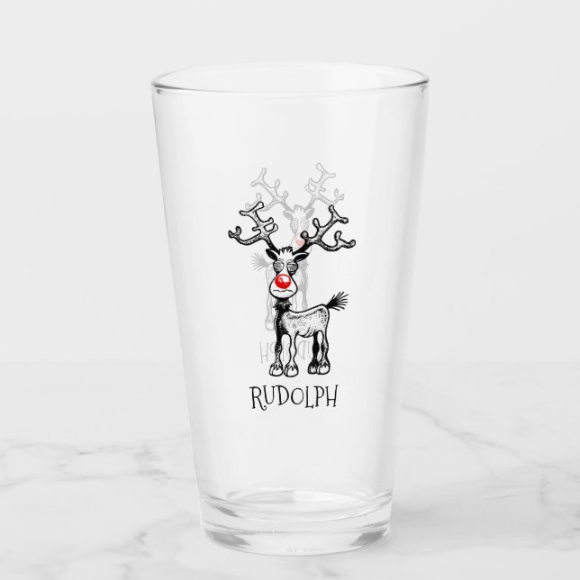 Copo De Pint O Natal do Rena Rudolph (Frente)