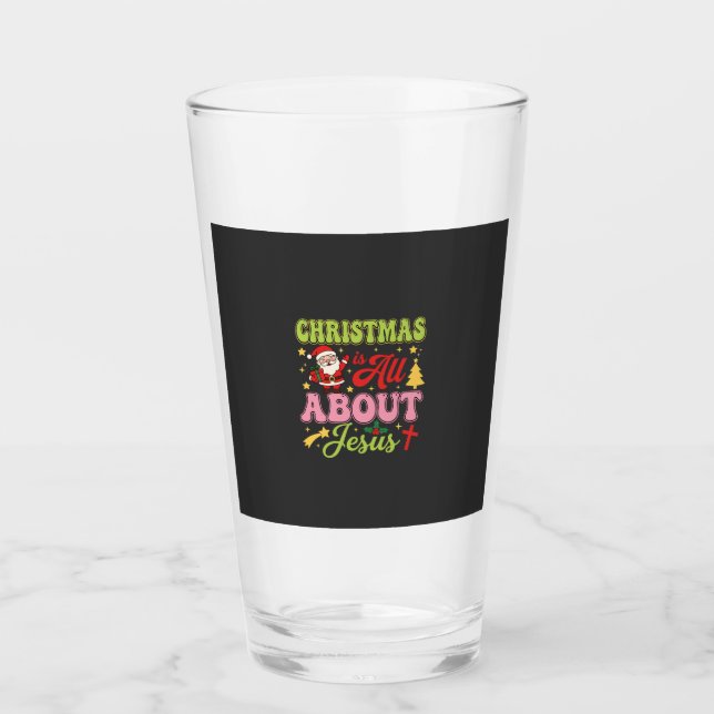 Copo De Pint O Natal é Tudo Sobre Jesus Retro (Frente)