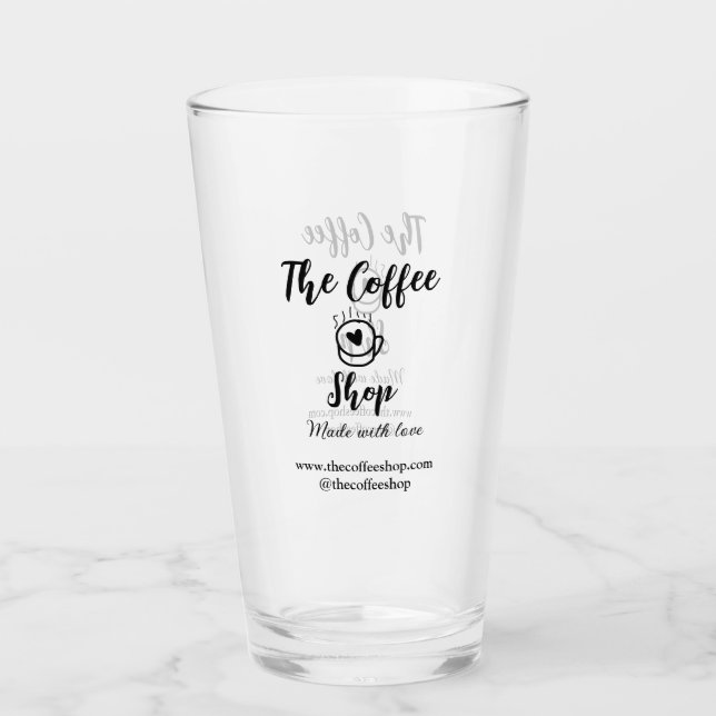 Copo De Pint O negócio de mídia social da cafeteria e site (Frente)