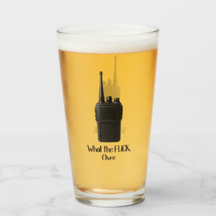 Copo De Pint O Que O Fu*k Sobre O Ícone De Walkie Talkie Engraç
