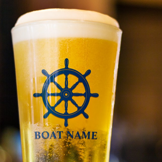 Copo De Pint O seu barco ou nome transporta Marinho azul de Hel (Criador carregado)