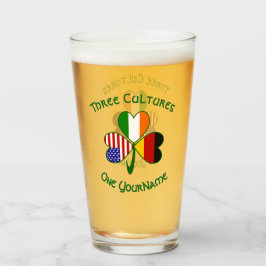 Copo De Pint O Shamrock alemão Irish American Flagiliza Persona