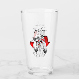 Copo De Pint O tiro da forma de Yorkie adiciona seu nome
