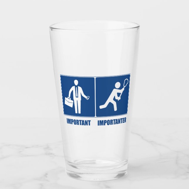 Copo De Pint O Trabalho É Importante, Lacrosse É Importante (Frente)