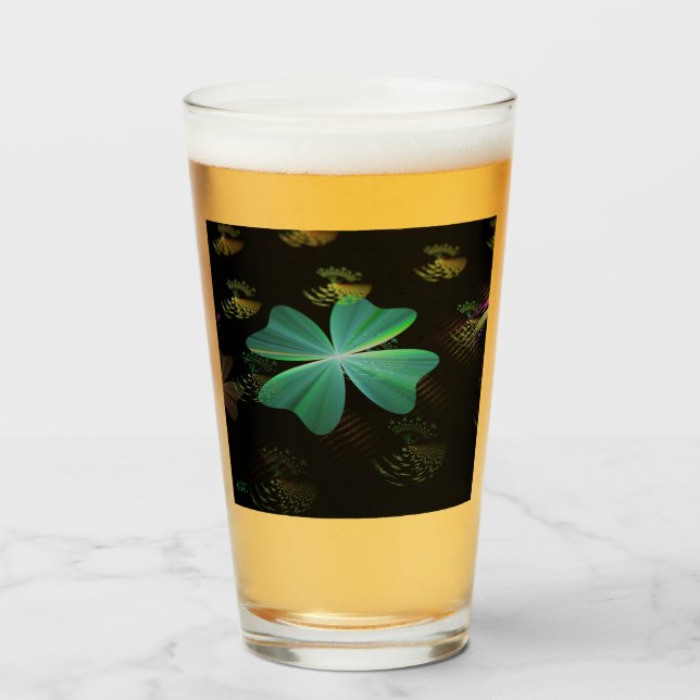 Copo De Pint ☼ O trevo de quatro folhas ☼ (Frente (Preenchido))