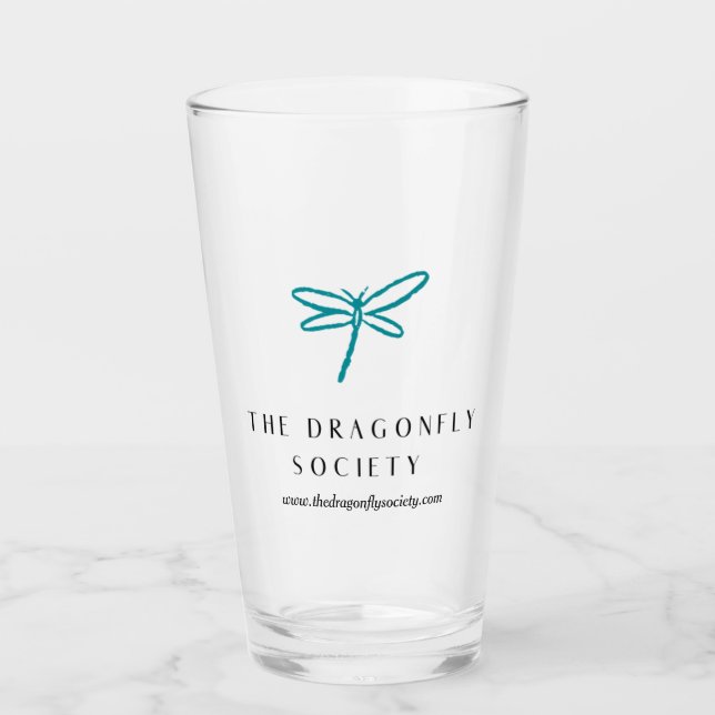 Copo De Pint O vidro do pinheiro da Dragonfly Society (Frente)