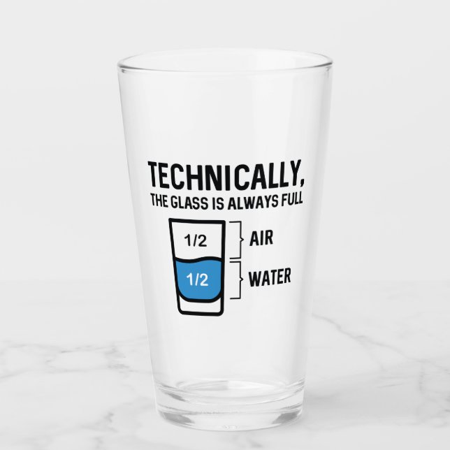 Copo De Pint O Vidro É Sempre Cheio (Frente)