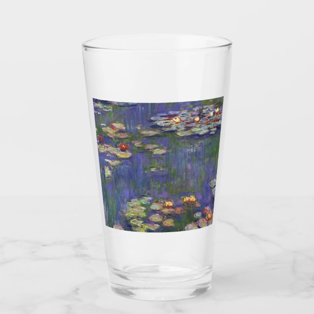 Copo De Pint Obra-Prima de Monet Ninféias Pintura (Frente)