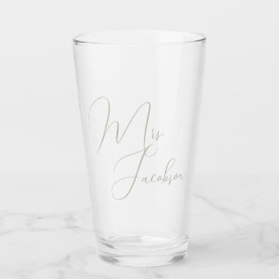 Copo De Pint Obrigado Cliente Casamento Gift Sage Green
