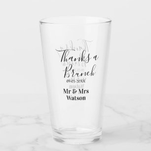 Copo De Pint Obrigado um brunch pós-casamento nome data simples