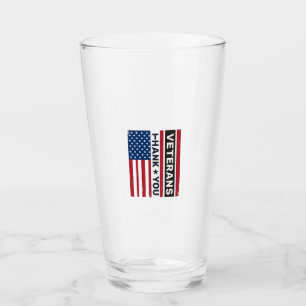Copo De Pint Obrigado Veteranos Design de Vetor de Bandeira Ang