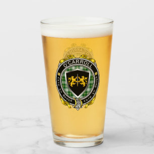 Copo De Pint O'Carroll/Carroll Irish Shield Beer Glass