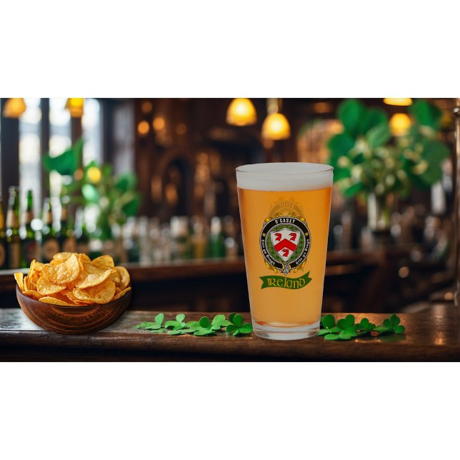 Copo De Pint O'Casey/Casey Irish Shield Personalizado Beer Glas (Criador carregado)