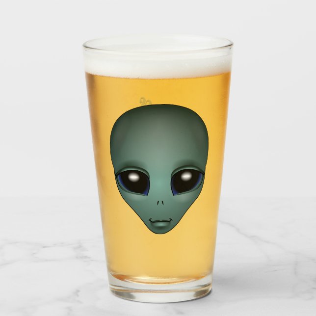 Copo De Pint Óculos de alienígena Óculos de Alienígena Personal (Frente (Preenchido))