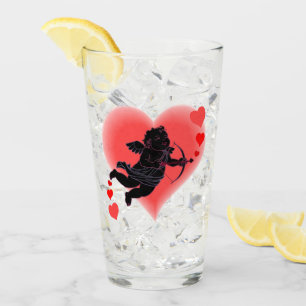 Copo De Pint Óculos de dia de os namorados Vidro de Arte Cupido