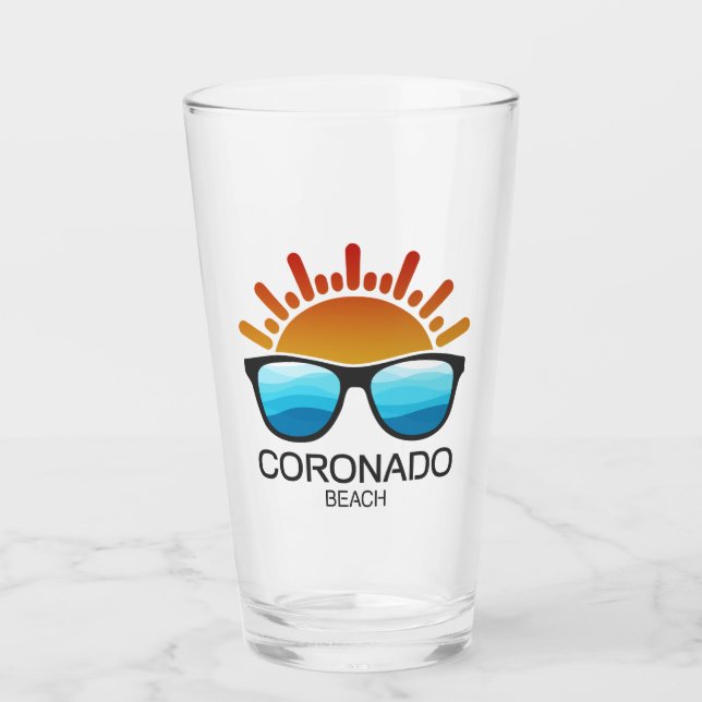 Copo De Pint Óculos de Sol Praia Coronado Califórnia (Frente)