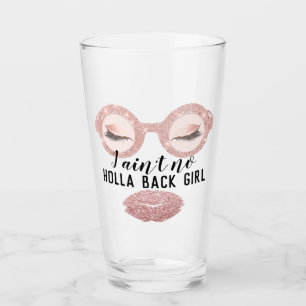 Copo De Pint Óculos Girly Rosa Funny Única Eyelashes Makeup