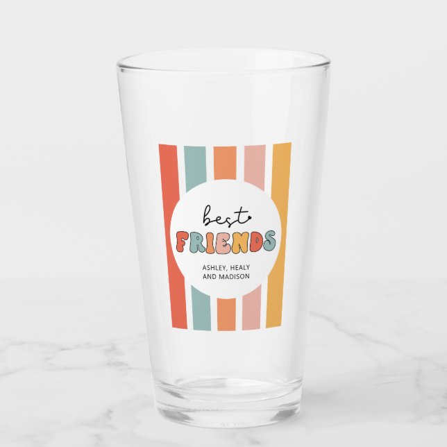 Copo De Pint Ofertas de Besties de BFFs para Melhores Amigos de (Frente)