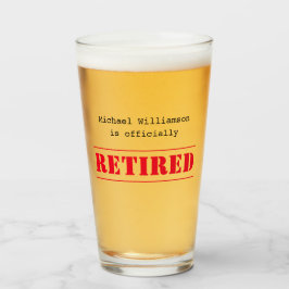 Copo De Pint Oficialmente aposentado, com nome personalizado ve