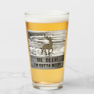 Copo De Pint Oh Deer Engraçado Cerveja Caverna Rústica