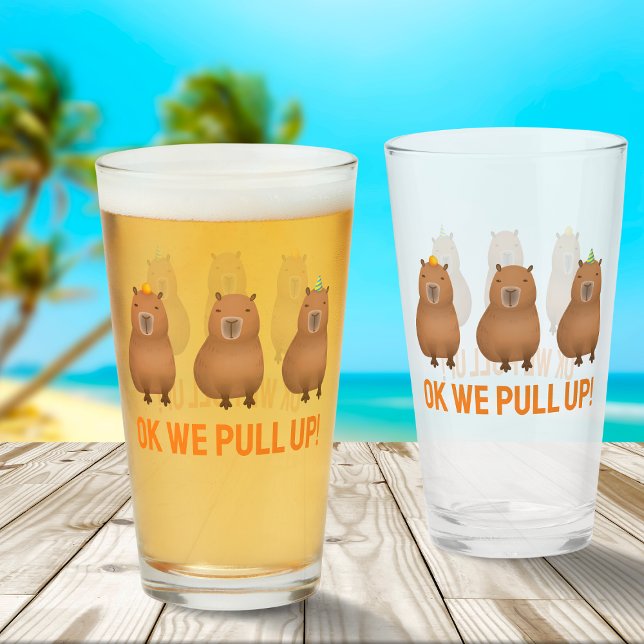 Copo De Pint "Ok, Vamos Puxar!" Funny Capybara Meme (Capybara: "Ok we pull up!")